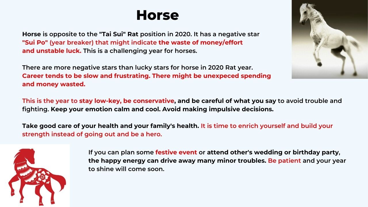 Year Of The Horse Daily Horoscope